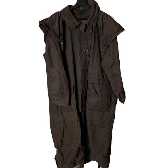 Outback Trading Company Oilskin Duster Long Coat XL - Picture 1 of 5